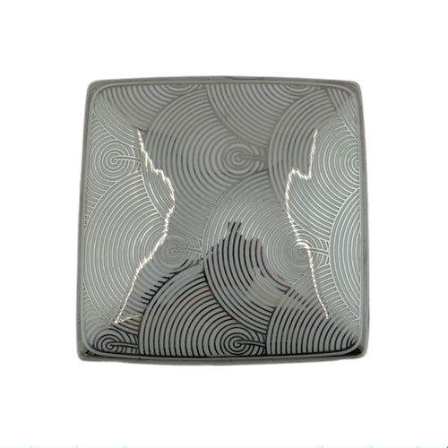 Silver Porcelain Box (6 cm)