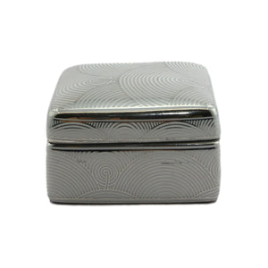 Silver Porcelain Box (6 cm)