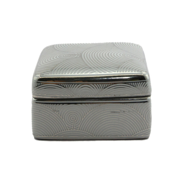 Silver Porcelain Box (6 cm)