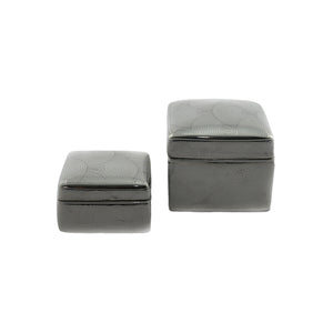 Silver Porcelain Box (6 cm)