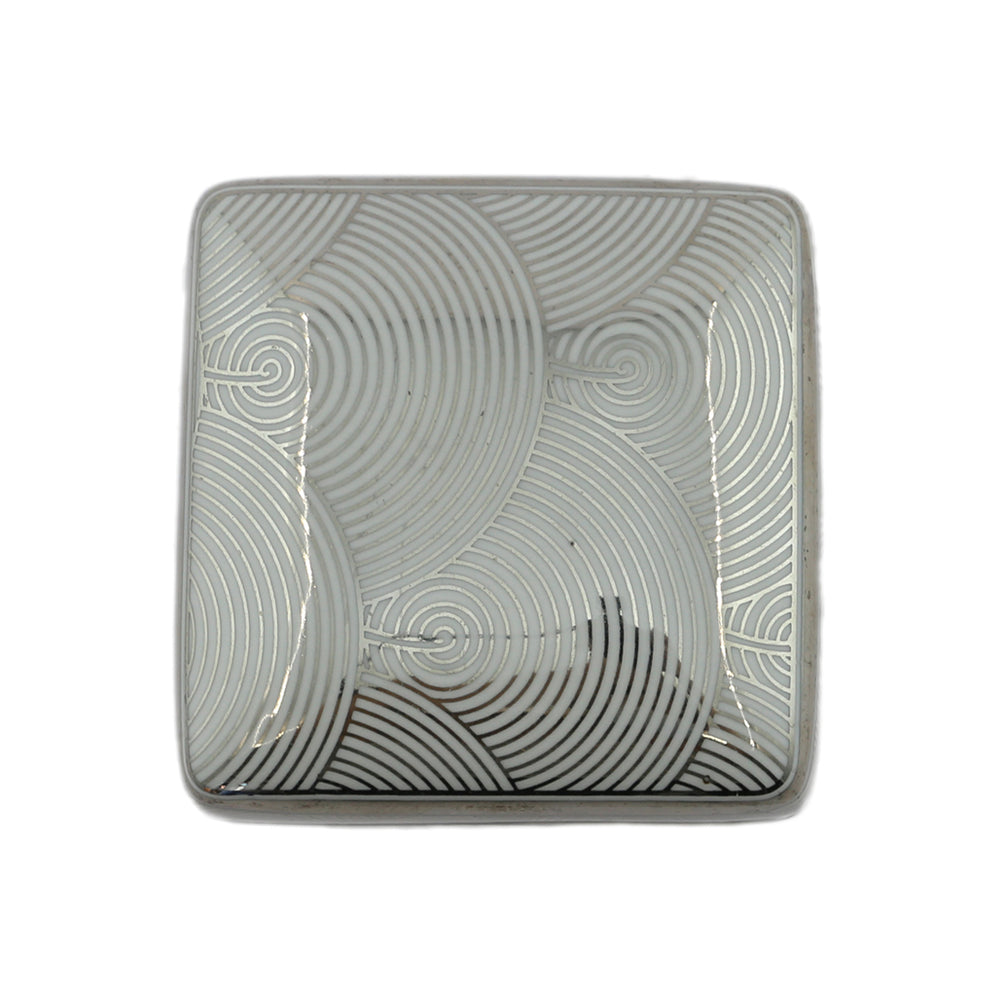 Silver Porcelain Box (10 cm)