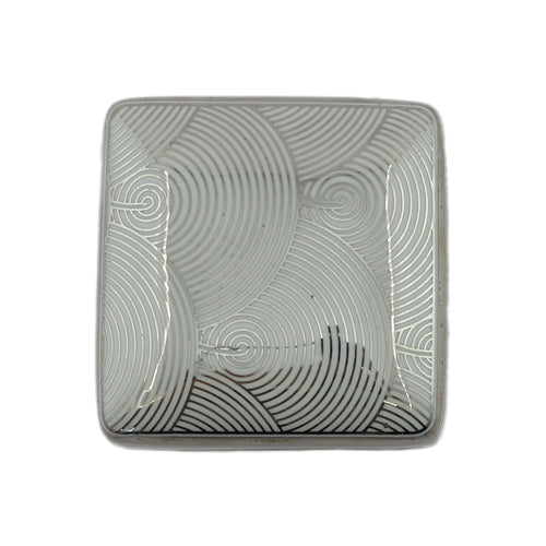 Silver Porcelain Box (10 cm)