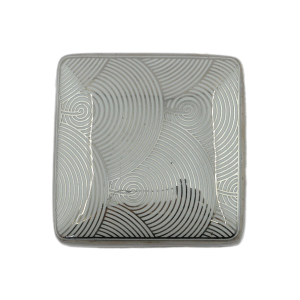Silver Porcelain Box (10 cm)