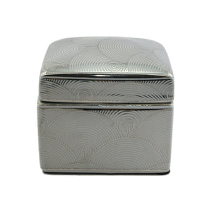 Silver Porcelain Box (10 cm)
