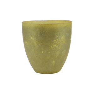 Yellow Glass Candle Holder (15 cm)