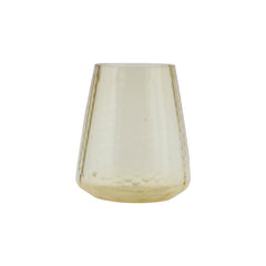 Amber Glass Candle Holder (14 cm)