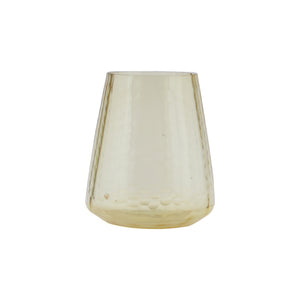 Amber Glass Candle Holder (14 cm)