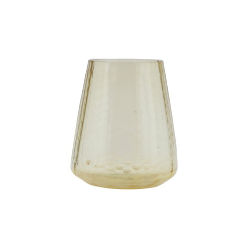 Amber Glass Candle Holder (14 cm)