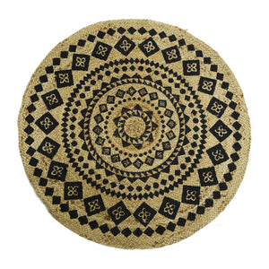 Natural And Black Design Rug (90 cm)