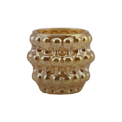Amber Glass Candle Holder (6.5 cm)