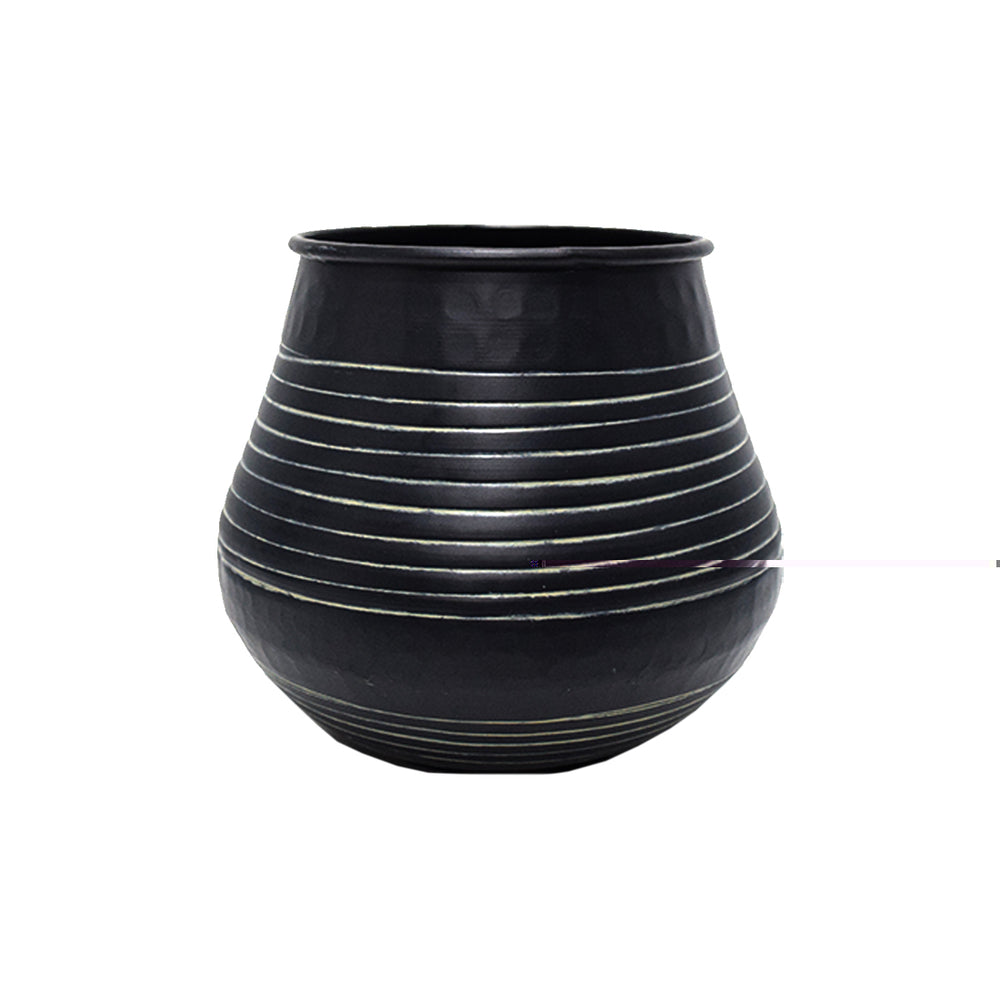Black Aluminum Planter (20 cm)
