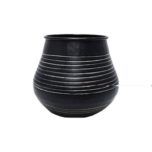 Black Aluminum Planter (20 cm)