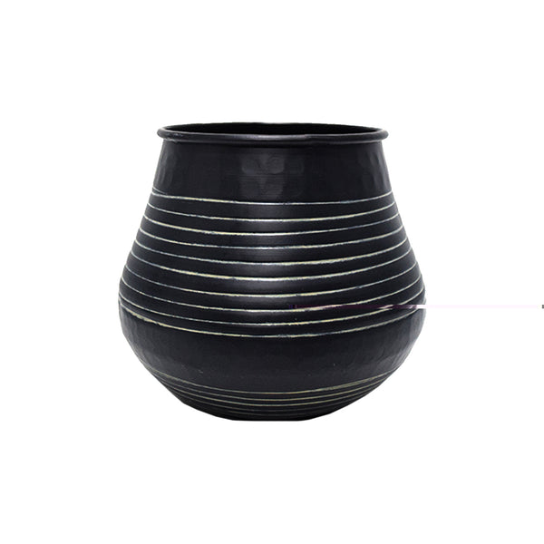 Black Aluminum Planter (20 cm)