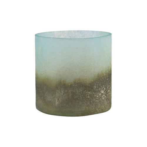 Blue Glass Candle Holder (9 cm)