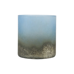 Blue Glass Candle Holder (12 cm)