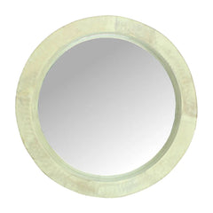 Ivory Wood Mirror (48 cm)