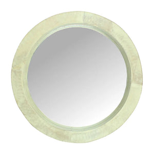 Ivory Wood Mirror (48 cm)