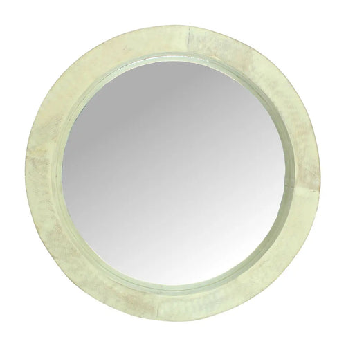 Ivory Wood Mirror (48 cm)