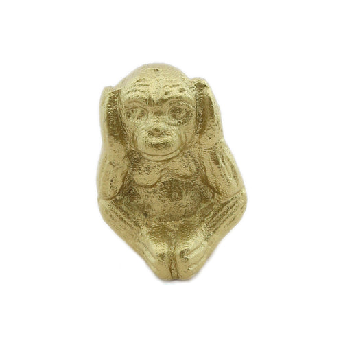 Gold Deaf Monkey Ornament