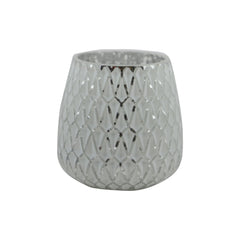 White Glass Candle Holder (10 cm)