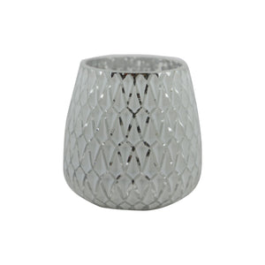 White Glass Candle Holder (10 cm)