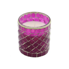 Purple Glass Candle (10 cm)