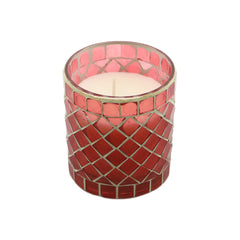 Pink Glass Candle (10 cm)