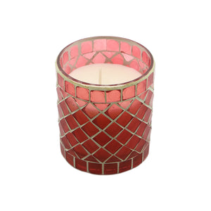 Pink Glass Candle (10 cm)