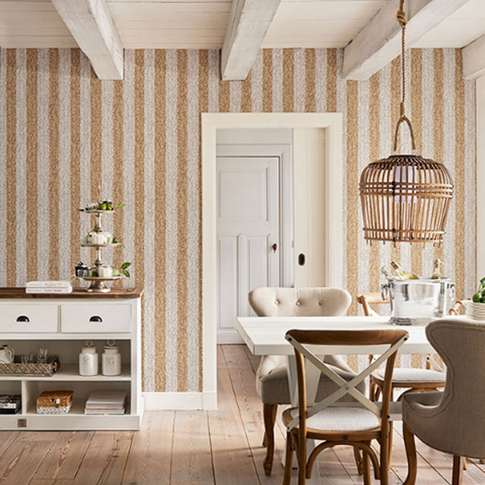 RM Brown Stripes Wallpaper
