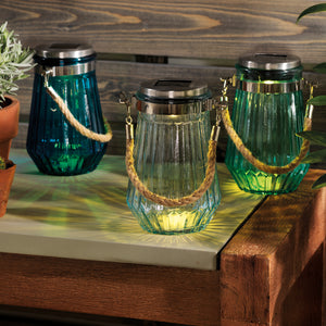 Outdoor LED Solar Glass Jar 4 Colors