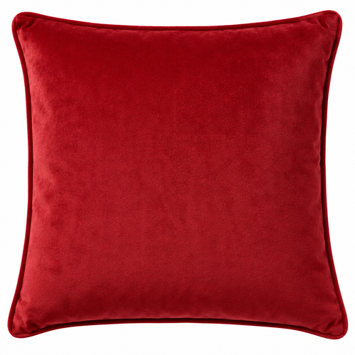 Red velvet cushion 50x50cm