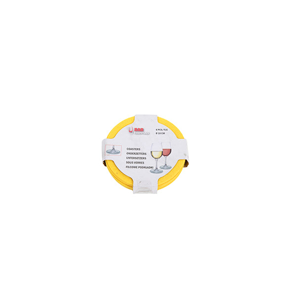 Coaster felt dia 10cm s/6 uni