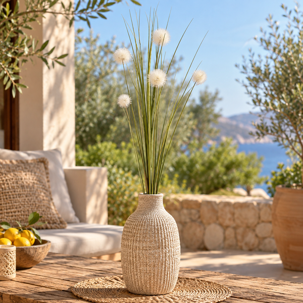 Artificial Tall White Decorative Grass (84 cm)