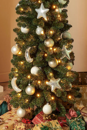 Green Charlton Pillar Christmas Tree (215cm)