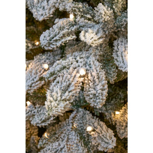 Green Frosted Bridgeton Christmas Tree with Warm White LEDs (180cm)