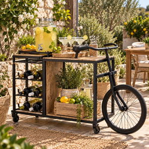 Metal Bicycle Bar Bench