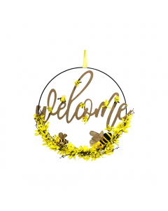 Small Yellow Iron Easter Wreath