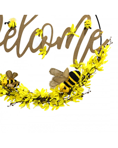 Small Yellow Iron Easter Wreath