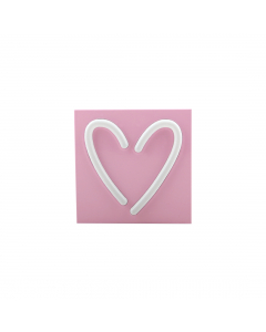 Deco heart pink battery 