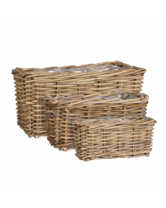 Grey Marcia Rectangle Basket (34 cm)