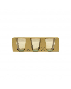 Brown Juan Glass 3 Pcs (9 cm)