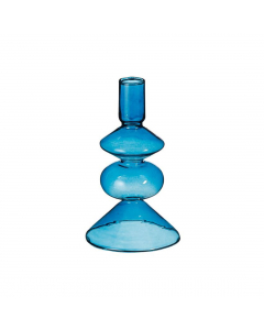 Blue Costa Glass Candle Holder (14.5 cm)