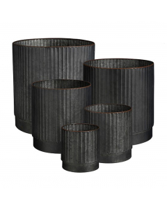 Aruna Round Grey Pot (15 cm)