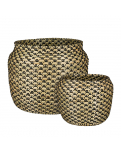 Black Gracy Round Basket (44 cm)