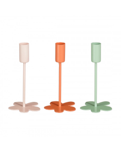 Flower Candle Holder 3 Colours (16 cm) - Each At