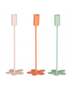 Flower Candle Holder 3 Colours (25 cm) - Each At