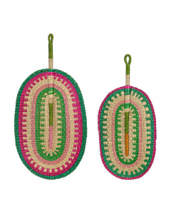 Pink Fan Wall Decoration (75 cm)