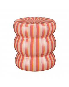 Cream Pink Orange Skipper Side Table (40 cm)