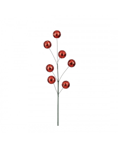 Red Mirror Balls Branch (60cm)