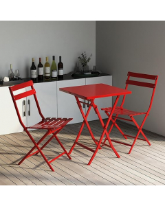 Evita Bistro Set - Red (3 Pieces)